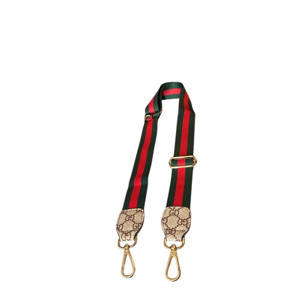 Green & Red Replacement GD  Strap with Coin Case Pouch For Crossbody Bag - Picture 6 of 7